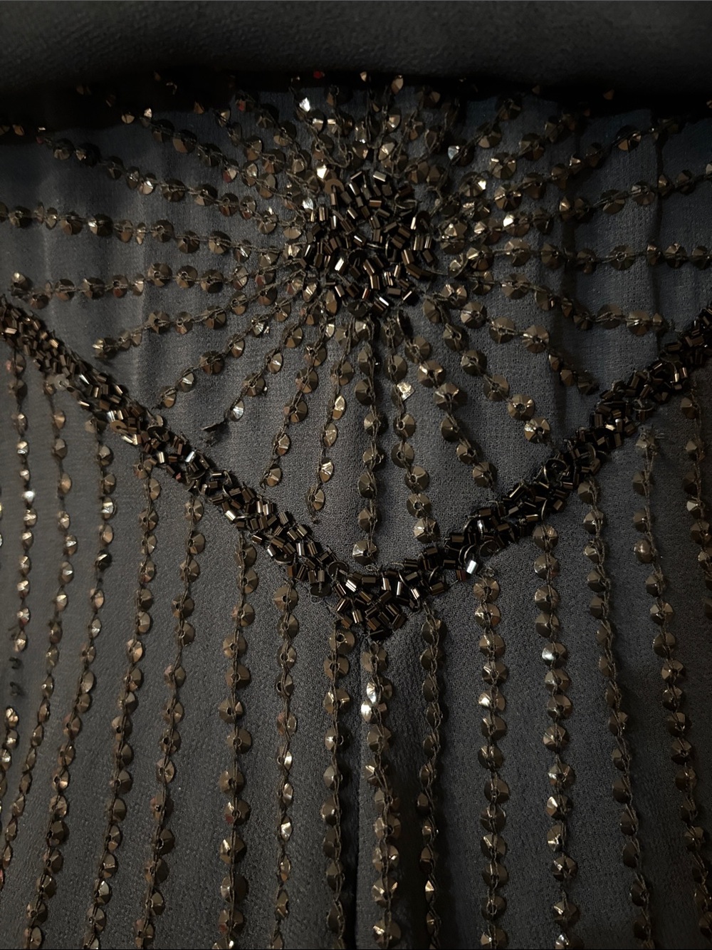 J Kara Navy Beaded Evening Dress - Picture 9 of 10
